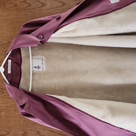 Vintage Misses Size 16R Misty Harbor ILGWU removable lining  Dark Rose Coat - Picture 2 of 15